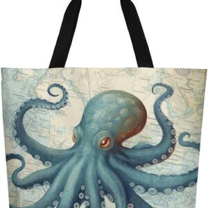 Canvas Tote Bag - Large Women's Casual Shoulder Handbag - Reusable Beach & Shopp